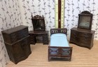 Renwal Bedroom Set, some damage, Vintage Dollhouse Furniture Plastic 1:16 — photo 1
