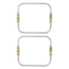 2 Pcs Purses Clutch Handle Lock Aluminous Tubular Rectangle Frame Craft Bag
