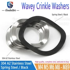 Wavey Washers Crinkle Wave Spring Steel / A2 Stainless M4 - M89 For Bearings