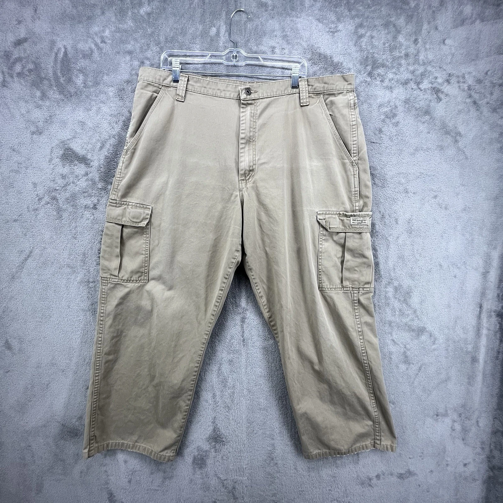 Wrangler Cargo Pants Mens 40x29 Tan Khaki Cargo Outdoors Hunting Pockets