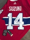 Nick Suzuki Autographed and Inscribed Montreal Canadiens NHL Jersey with UDA BOX