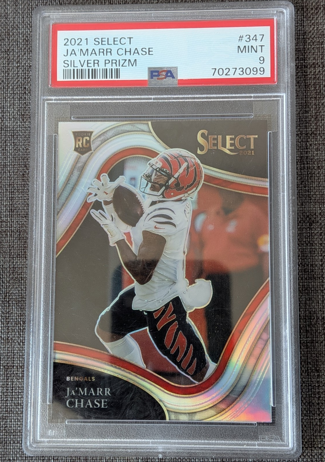Ja'Marr Chase Rookie Silver Prizm | 2021 Panini Select - Field Level #347 (RC)