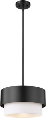 Matte Black 1-Light Counterpoint Pendant - 60W Stylish Lighting Fixture