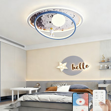 Moon Star Ceiling Light,Dimmable LED Lamp with Remote Control,White Ball,50 cm