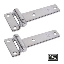 Locker Door Hinge (x2) 150 x 30mm Stainless Steel Horseboxes Trailers Boat Truck