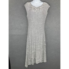 Max Studio Striped Maxi Dress Sleeveless Asymmetrical Hem Summer Size M Boho