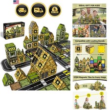 Magnetic Tiles Army Toys, Military Magnetic Building Blocks for Kids 3-5 4-8 ...
