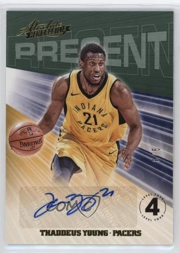 2018 Panini Absolute Memorabilia Present Level 4 /5 Thaddeus Young #PR-TYG Auto