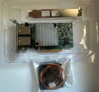 Intel X540-T2 10Gbps PCIE To RJ45 Network Card 10 Gigabit Ethernet Neu inkl Fan