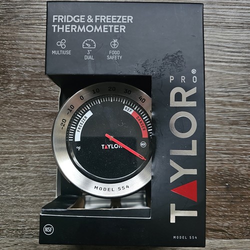 Taylor Pro Fridge & Freezer Thermometer Model 554 3” Dial NSF Certified