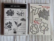 Stampin' Up ART GALLERY Stamp Set and FLORAL GALLERY Dies Bundle