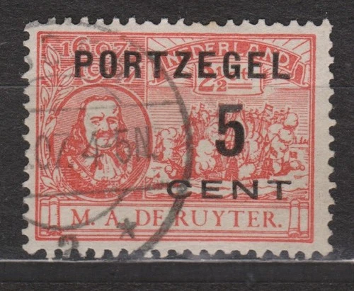 Port 35 used NVPH Netherlands Nederland due portzegel 1907