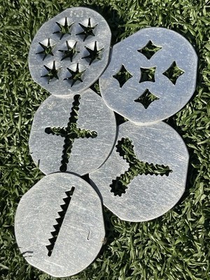 Vintage Cookie Press Discs Lot 5 Aluminum Spritz Dies 1.75  Baking Tool