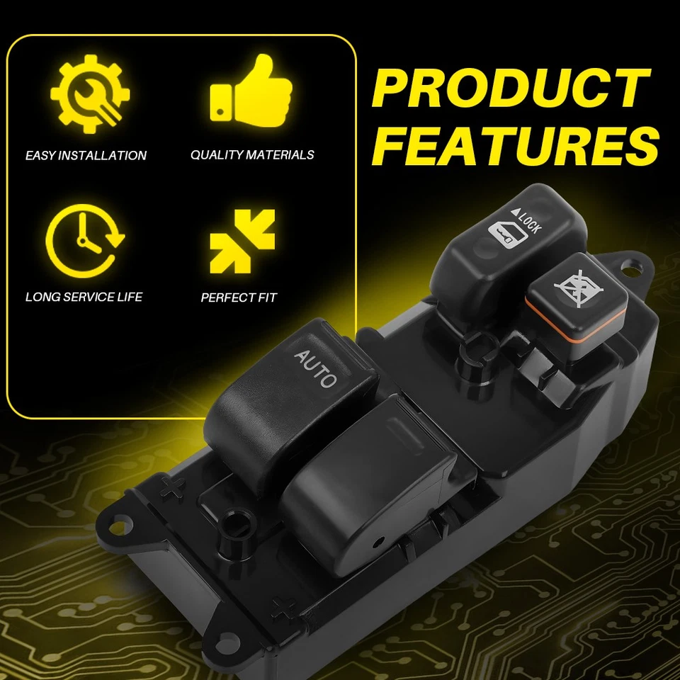 Окно для 2000 2001-2006 Toyota Tundra черный переключатель кнопка спереди со стороны водителя - Изображение 3 из 4