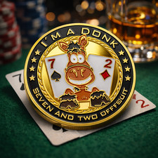 Pokerguard Poker Card Guard - I ́m a Donk - prawdziwe pozłacane, akcesoria pokerowe