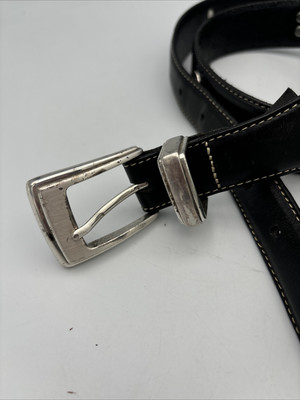 Onyx by Brighton Golf Belt Leather Black Silver Plated Club Course Putt Mens 34 Brighton Onyx Belt - Etsy main image 4