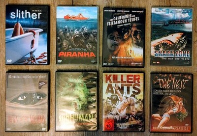 DVD Horror Monster Paket Slither Piranha & Killer Creatures (8 Filme mit Bonus)