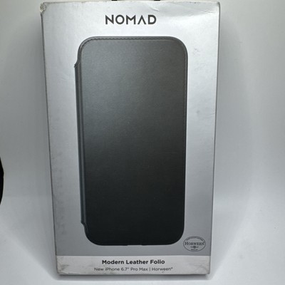 Nomad Modern Leather Folio iPhone 6.7” 15 Pro Max Horween Case