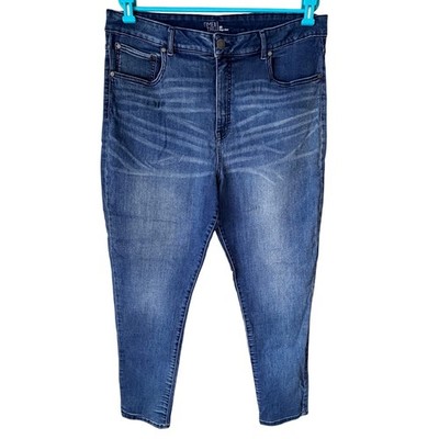 Time & Tru High Rise Dark Wash Skinny Jean Size 20