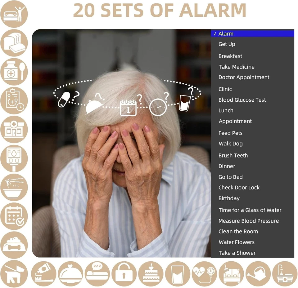 10.1" Extra Large Digital Dementia Clock for Seniors, Easy Read Display Clock... - Image 4 of 4