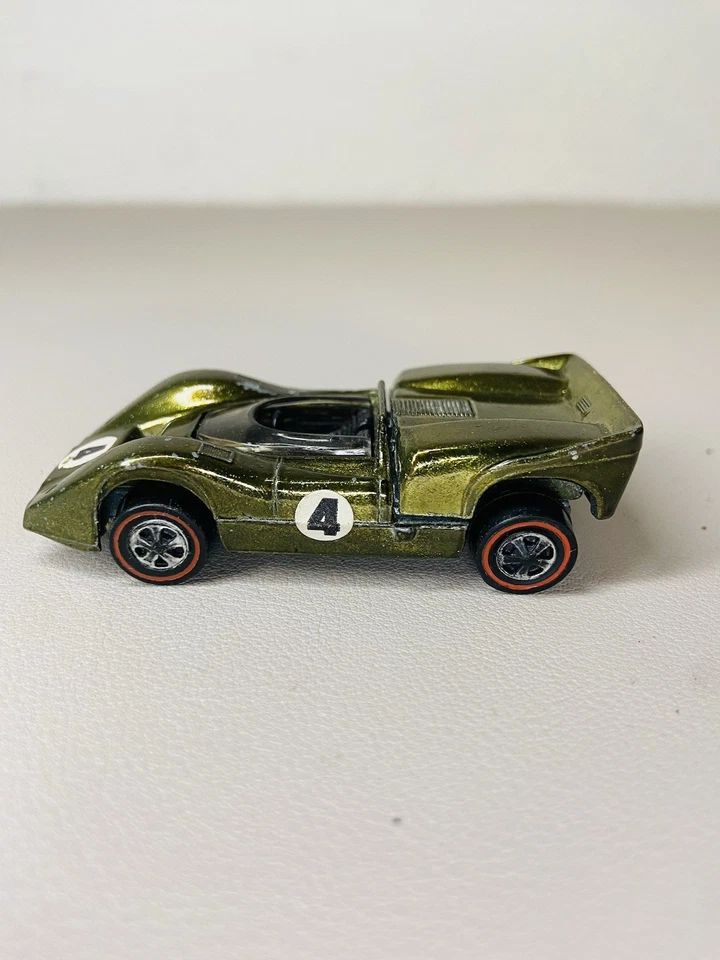 Hot Wheels Redline McLaren M6A  Olive 1968 USA - Image 3 of 4