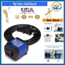 Mini Submersible Fountain Pump 80 GPH Aquarium Water Pump for Fish Tanks