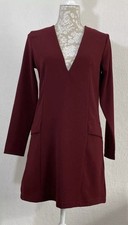 BNWT Pretty Little Thing Size 6 Blazer Dress Burgundy Red Vintage Style 2093