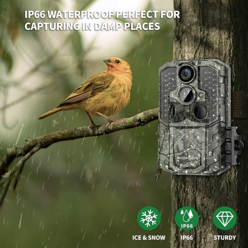 WOSPORTS Trail Camera,48MP 4K 0.2S Trigger Motion Activated,Game Hunting Came... - 第 4/6 張圖片