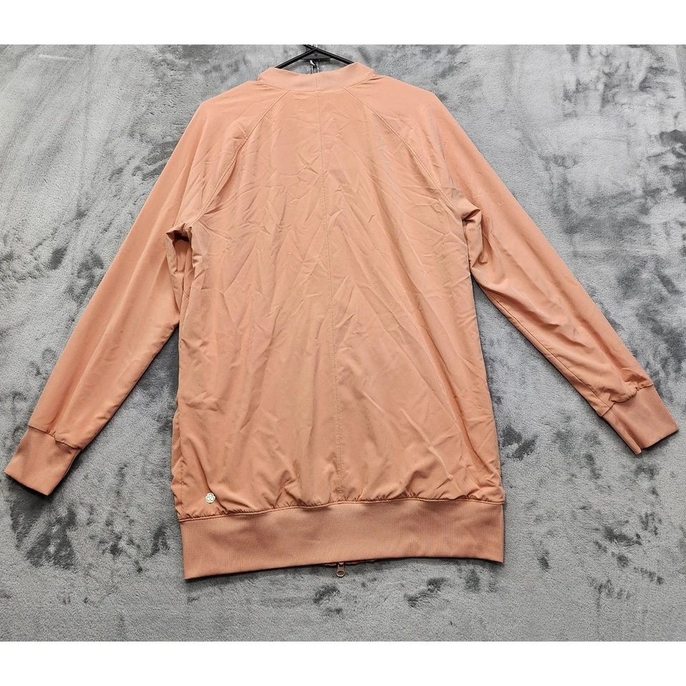 Chaqueta cortavientos Zella para mujer M naranja melocotón cremallera completa ligera atletismo Foto 3 de 4