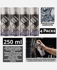 4X Lithium Grease Spray Rapide White Multi Purpose Protects & Lubricates 250ml