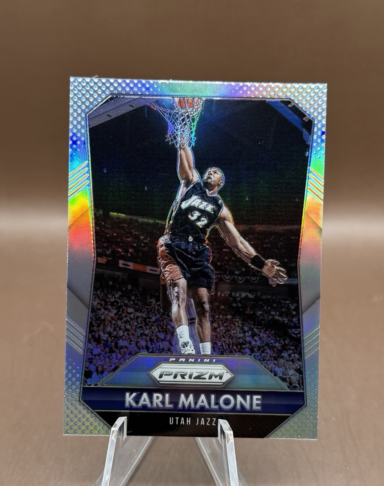 KARL MALONE 2015-16 PANINI PRIZM SILVER PRIZMS CARD #259 Jazz