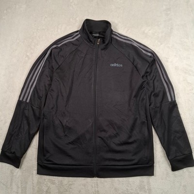 Adidas Trainingsjacke Herren XL Schwarz Full Zip Climalite Gym Sport Freizeit Top