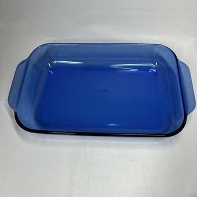 Pyrex 233 R Cobalt Blue Glass 13 x 9 x 2 3 Qt. Casserole Baking Dish Lasagna Pan