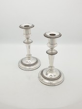 Pair of Antique Barker Ellis Silver Plated Candlesticks – circa 1920