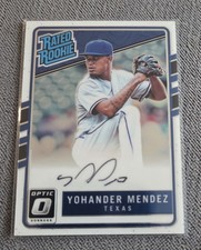 MLB Panini Donruss Optic 2017 Yohander Mendez RRS-YO Rookie Auto