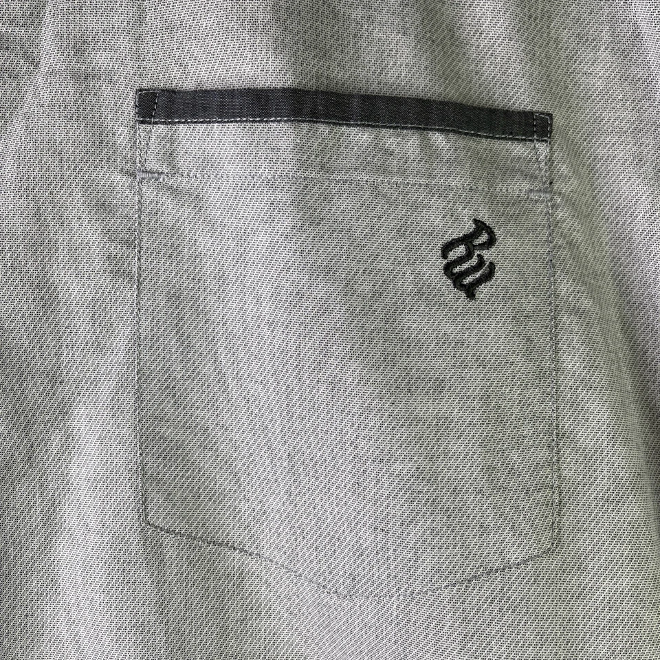 Rocawear Shirt Men 5XL Short Sleeve Button Up Gray Beige Lot Of 2 SS7 - Image 3 of 4