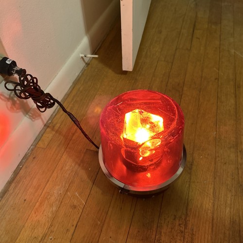 Vintage North America Signal Co. Red Rotating Beacon Light. Chicago 1988.20”