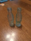 2 Mini glass Coca-Cola Coke bottle vintage 2.5 inches tall