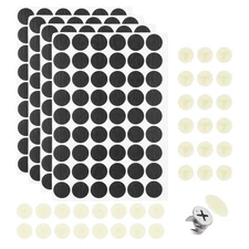 216Pcs Screw Hole Stickers and 200Pcs 18mm Screw Cover Caps, Ecru