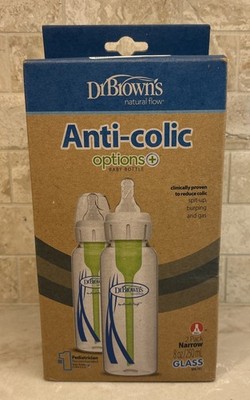 Dr. Brown's Natural Flow Anti-colic Options+ Narrow Glass Baby Bottle  2 Pack
