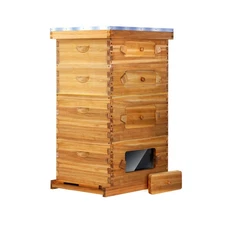 BeeCastle 10-Frame Langstroth Beeswax Coated Beehive with Windows( 4 Boxes)