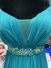 Size 0 Teal Green beaded waist Prom Homecoming Formal Evening gown Dress NWT — photo 3