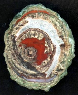 Achat/Agate von Fréjus, Alpes-Côte d'Azur, Frankreich - schöne Farben - TOP !!