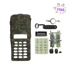 Repuesto de camuflaje de carcasa para radio portátil con teclado completo para HT1250