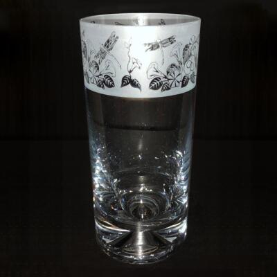 Highball Glass Decorated Dragonfly Sandblast Animal Drinking Tumbler Gift Animo