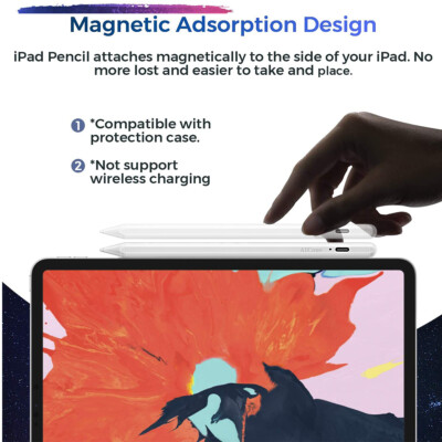 For Apple Pencil iPad 10/9/8/7th Gen Air 5/4/3- iPad Pro 2018-2022
