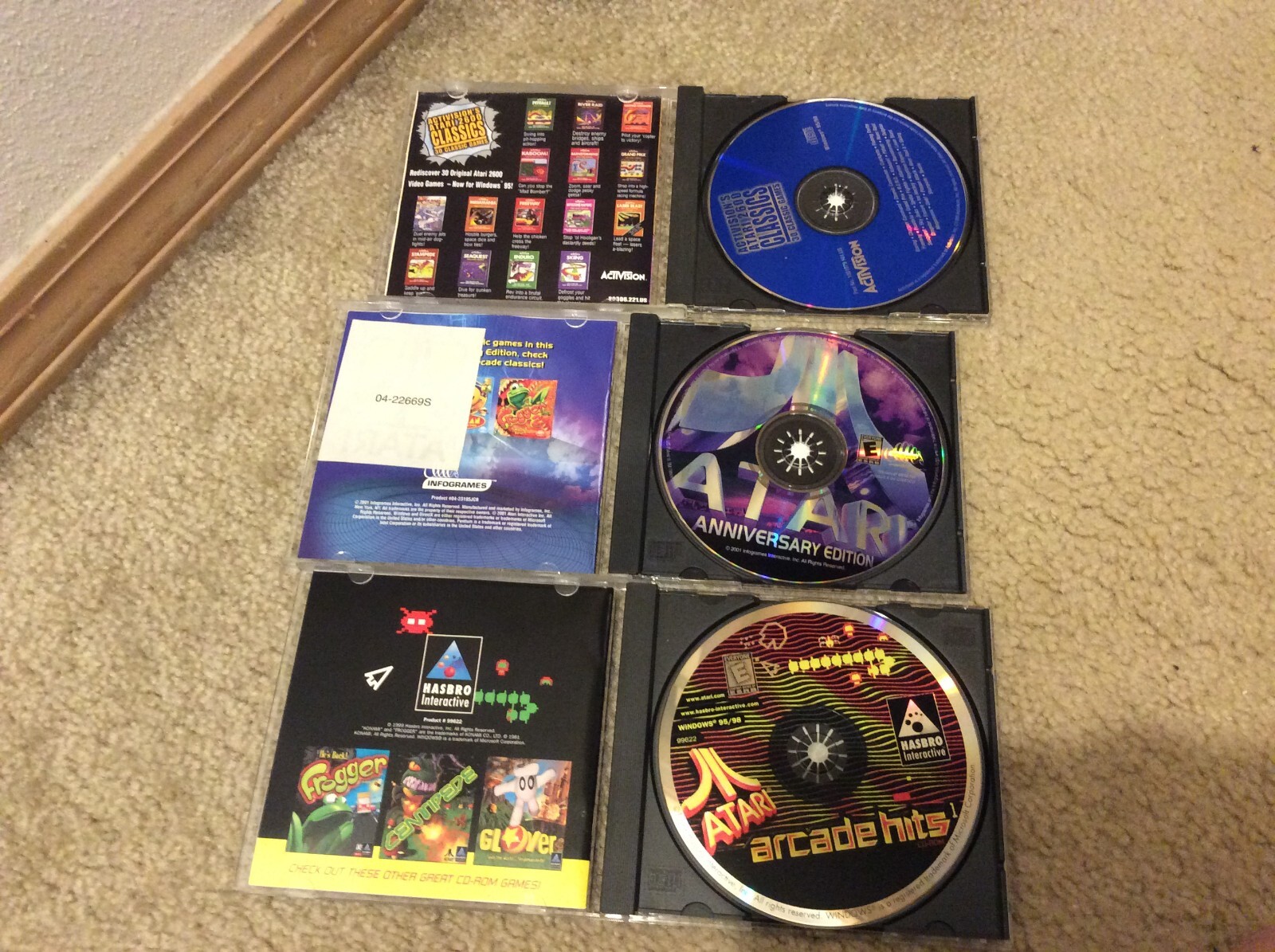 Lot of 3 Games Atari Anniversary Edition PC CD ROM / 2600 Classics ...