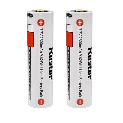 2x Rechargeable Battery REPLACEMENT For Fenix Flashlight Battery with Micro-USB