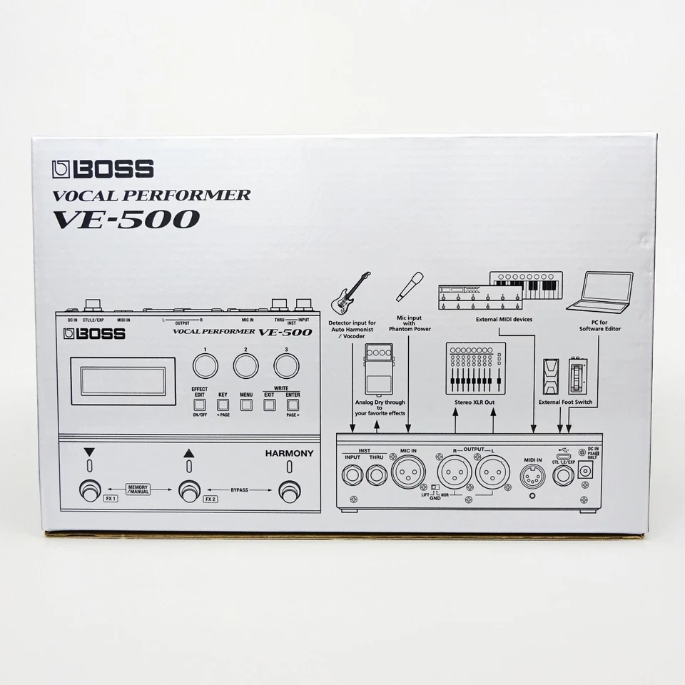Pedal Vocal Boss VE-500 Performer Multi-Efeito Japão NOVO - Imagem 3 de 4