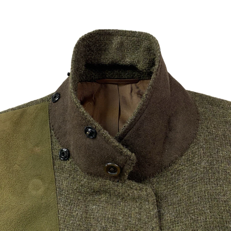 1950's 42 R Abercrombie & Fitch X Kilkar Tweeds Olive Green Knit Hunting Blazer - Image 4 of 4